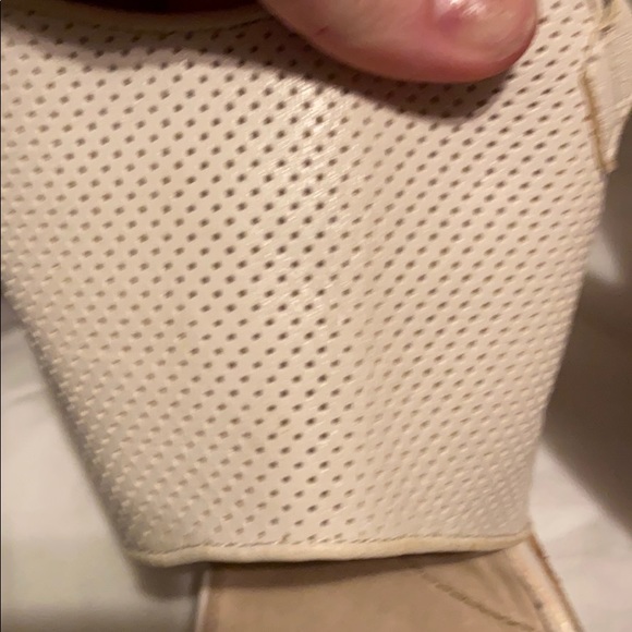 NAYA white cork open toed wedge - Picture 6 of 8